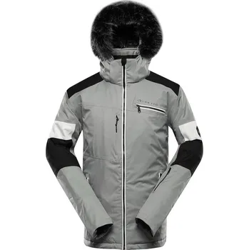 cyklistický dres Bunda pánská ALPINE PRO DAM s membránou PTX šedá XXL