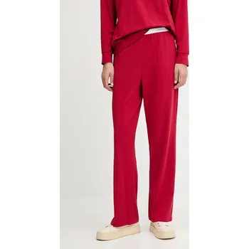 Dámské kalhoty Kalhoty HUGO HUGO ID PANTS dámské, červená barva, 50555624 33X, vel. L
