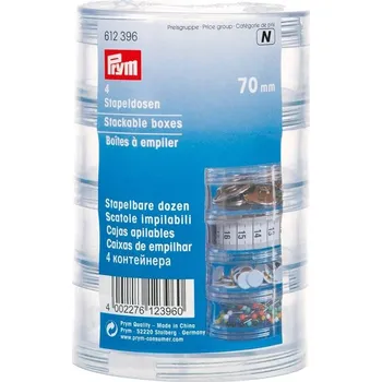 Organizér galanterie PRYM Střední stohovatelné boxy, 7 cm, 4 ks