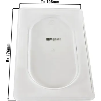 Dóza na potraviny G.Gastro Polykarbonátové víko GN 1/9 - čiré