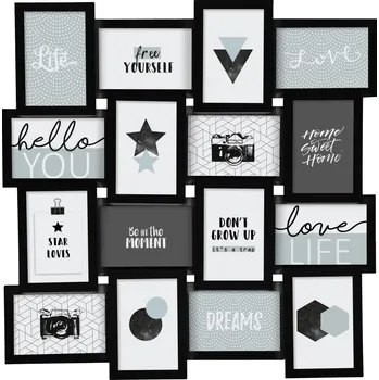 Dekorace do dětského pokoje Nástěnný fotorámeček Gael Black 60x60 cm