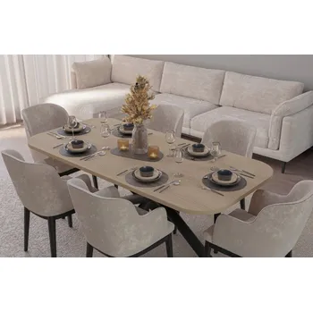 Jídelní stůl Oválný jídelní stůl OSLO DUB LINDBERG 185x90cm