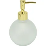 Dávkovač mýdla Globe, bílá/se zlatými prvky, 400 ml