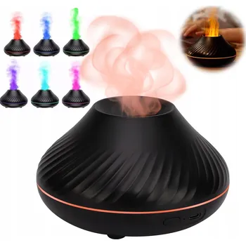 Aroma difuzér ZVHLČOVAČ VZDUCHU AROMATERAPIE DIFUZÉR VŮNĚ LED RGB 7 BAREV VULKÁN