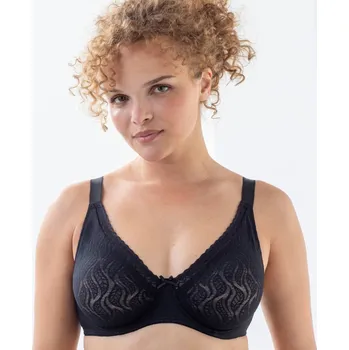 Podprsenka Blancheporte Zmenšující podprsenka ze strečové krajky s dvoubarevným efektem, s kosticemi černá 85E