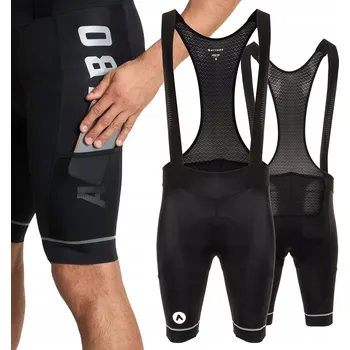 Pánské kraťasy Kraťasy cyklistické kraťasy ATTABO Kirun Bib Shorts černá XL PĚNOVÁ VLOŽKA