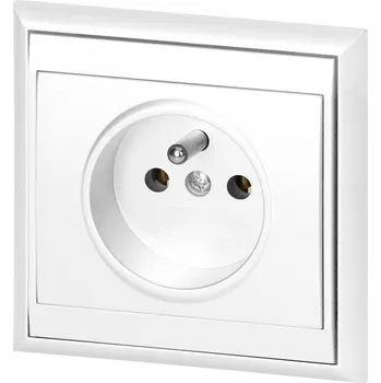 Elektrická zásuvka Zásuvka na zapuštění 2P+E Luna, 16A, 250V, PT-16L, bílá