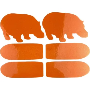 Cyklosvítilna Samolepky reflexní ShamanRacing set hroch 6ks oranžová