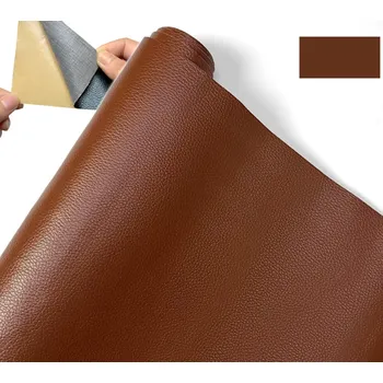 Eko kůže látka 450 g/m2 šíře 137 cm hnědá