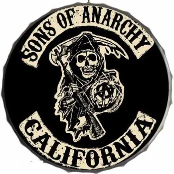Plechová cedule Cedule 35x35cm víko Sons Of Anarchy 35x35cm