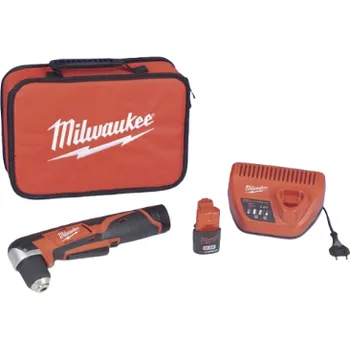 MILWAUKEE Milwaukee aku pravoúhlá vrtačka C12RAD + 2x1,5ah