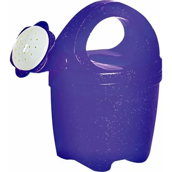 Hračka na písek Androni Konvička průhledná se třpytkami 1,5 l - fialová