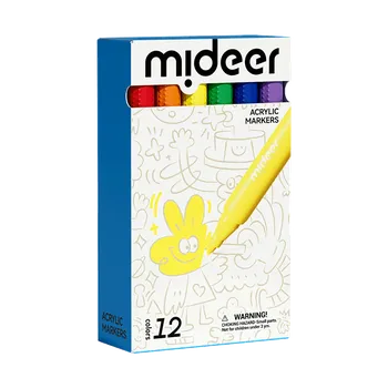 omalovánky Mideer Sada 12 jasných popisovačů na vodní bázi