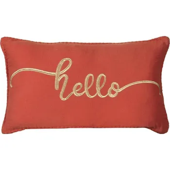 Polštář Blancheporte Polštář z mušelínu s výšivkou textu terakota