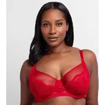 Blancheporte Podprsenka z krajky a tylu Jemma Dorina®, s kosticemi červená 95C