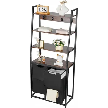 Koš na prádlo Koš na prádlo Vevor 92 l, hnědý/černý