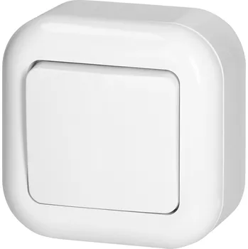 vypínač Povrchově montovaný třícestný vypínač, 10A, 250V, FAN, bílý