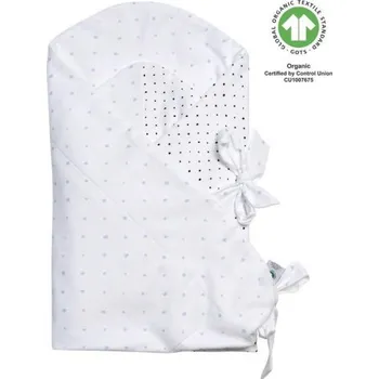 Dětské zboží MOTHERHOOD Zavinovačka bavlněná BIO Blue and Black Dots 85x85 cm