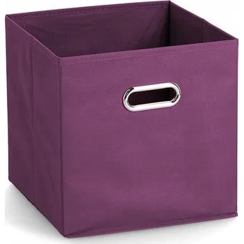 Úložný box TEXTILNÍ ÚLOŽNÁ KRABIČKA 28x28 FIALOVÁ POLICOVÁ PŘEPRAVKA