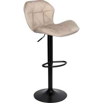 Jídelní židle Barová židle GORDON sametová, černá / béžová
