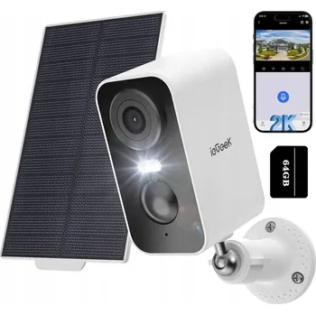 IP kamera EXTERNÍ SOLÁRNÍ BEZDRÁTOVÁ WIFI IP KAMERA 2K 3MPx 4X ZOOM Mikrofon