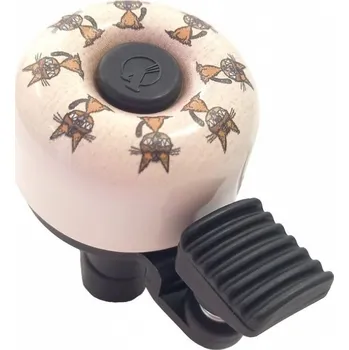 Zvonek na kolo Zvonek Baby smalt potisk kočky hnědé