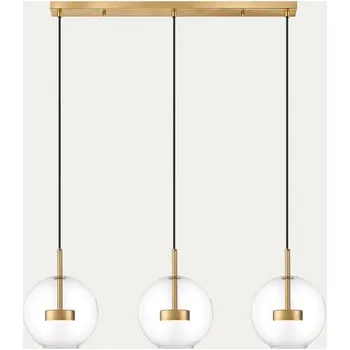 Závěsné svítidlo LED lišta 3 koule ENCELADUS zlaté