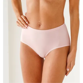 Kalhotky Blancheporte Sada 7 bavlněných kalhotek maxi s vysokým pasem, v tělové barvě mix barev 58/60