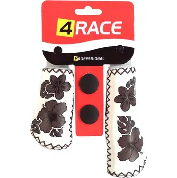 grip Gripy 4RACE bílo-hnědé imitace kůže květy 135+95mm