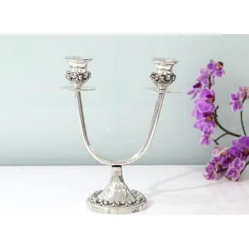 Svícen Stříbrný dvouramenný svícen