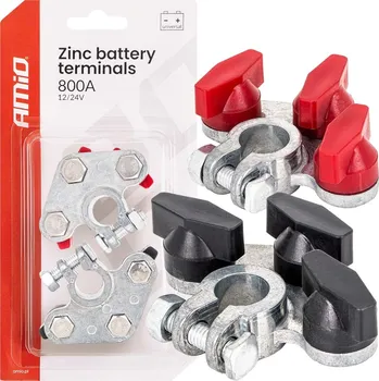 Auto-moto baterie Svorky autobaterie, zinek 800A, 2 ks