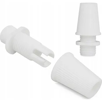 PRŮCHODKA S VÝVODKOU PRO KABEL S ZÁVITEM M10 BÍLÁ PRO OBJÍMKY, VÝROBA SVÍTIDEL