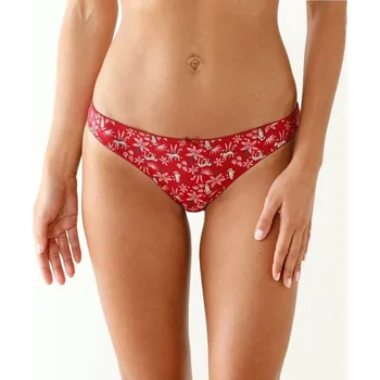 Kalhotky Blancheporte Sada 4 sladěných slipových kalhotek s potiskem pantera červená 46/48