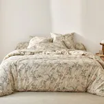 Blancheporte Bavlněné povlečení Yseult s potiskem písková povlak na polštář 50x70 cm