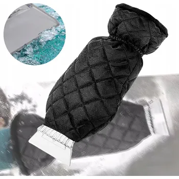 Autoškrabka Skrobaczka do szyb s rukavicí ZATEPLENOU rukavicí, škrabka na auto