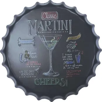 Plechová cedule Cedule 35x35cm víko Martini
