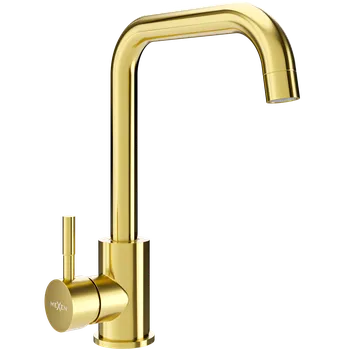 Vodovodní baterie Mexen MODENA - Vysoká baterie/dřezová, Zlatá, 671900-50