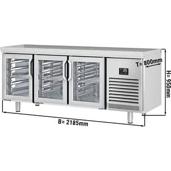 Lednice G.Gastro Chladicí stůl (EN) - se 3 skleněnými dveřmi
