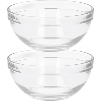 Jednorázové nádobí MISKI SZKLANE 500ml zestaw 2 szt salaterki na polévku, dezerty a svačiny