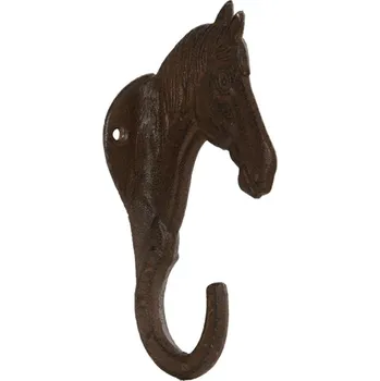Květináč Litinový držák na květináč Horse, 5,5x20 cm, hnědá