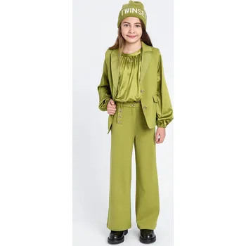 Chlapecké kalhoty Dětské kalhoty Twinset zelená barva, 252GJ2113 91X, vel. 152