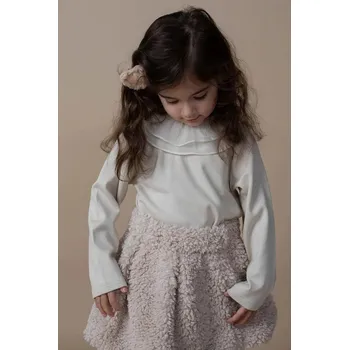 Dívčí tričko Dětské tričko s dlouhým rukávem Donsje Florentien Top béžová barva, 4105400 01X, vel. 116