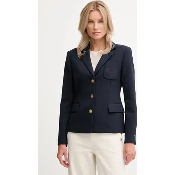Dámské sako Sako Tommy Hilfiger tmavomodrá barva, WW0WW46660 59X, vel. 34