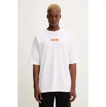 Pánské tričko Bavlněné tričko New Era 60684381 bílá 00X, vel. S