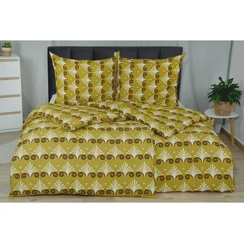 Povlečení Povlečení z mikrovlákna s bavlněným efektem 4dílné RIEKA hnědé