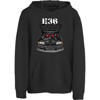 Pánská mikina Mikina BMW E36 M3 Mpower pro fanoušky motorismu S kapucí pánská R-S a99