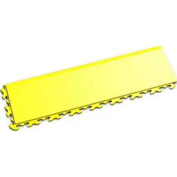 vinylová podlaha Zátěžová podlaha Fortelock Invisible, dezén hadí kůže, nájezdová hrana typ B, žlutá