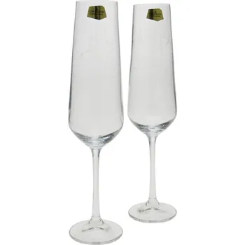 Sklenice Sklenice se srdíčky na sekt 200 ml, sada 2 ks (Designové sklenice Crystalex)