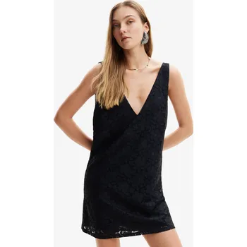 Dámské šaty Desigual Dámské Černé dámské krajkové šaty Desigual Lace Černá M (2393951)
