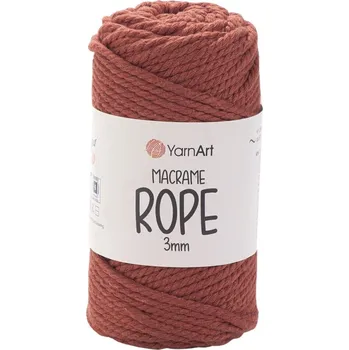 Příze Yarn Art Macrame Rope 3 mm 63 m 785 Light Red Šňůra